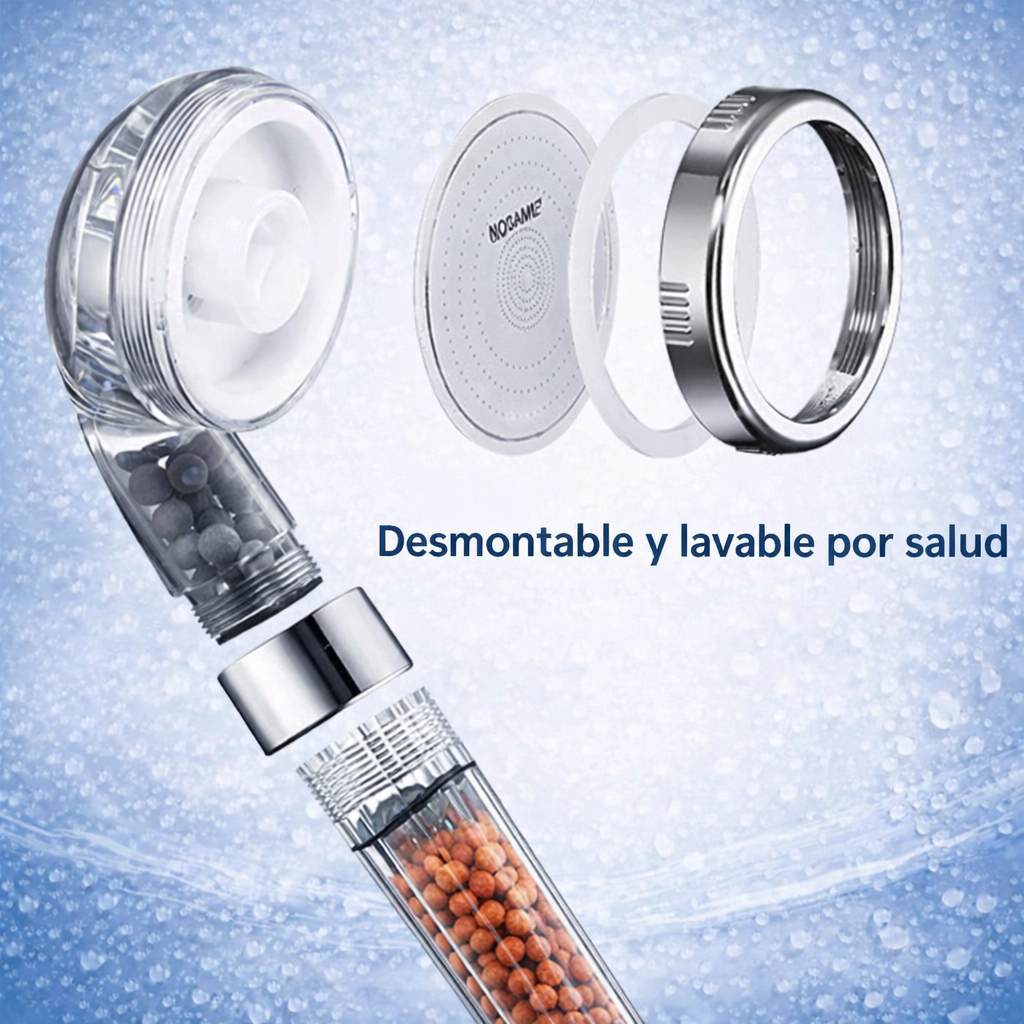 Ducha universal con filtro-vidabro. Piel de seda, presume de melena. Ionix™